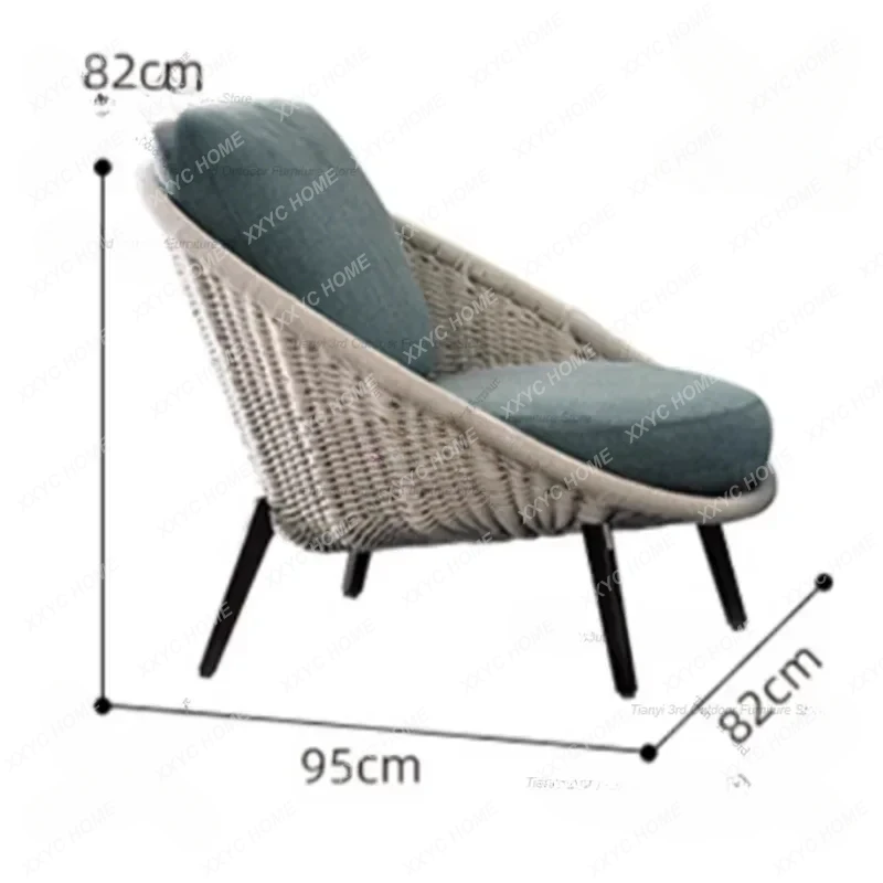 Nordic Waterproof Sunscreen Rattan Weaving Garden Sofas Designer Simplicity Outdoor Furniture Divano HBOS