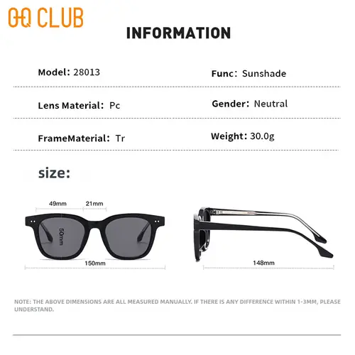 O-Q CLUB Women Sunglass Man Myopia Sunglasses Woman Men's Glasses in Trend Women's Eyepieces Lunette Eyewear Lenses Designer - Image 3