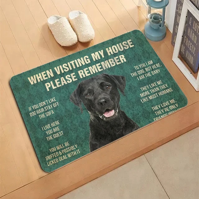 Skócia Golden Retriever Ajtó 3D-S Dekoráció Nyomtatott Kisállat Szőnyeg Puha Flanel Nem Csúszási Ajtócsomagok Hálószobához - Image 4