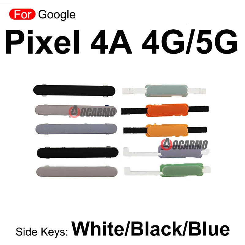 Side Button Keys Power On /Off Volume Button Replacement Parts For Google Pixel 4A 4G 5G