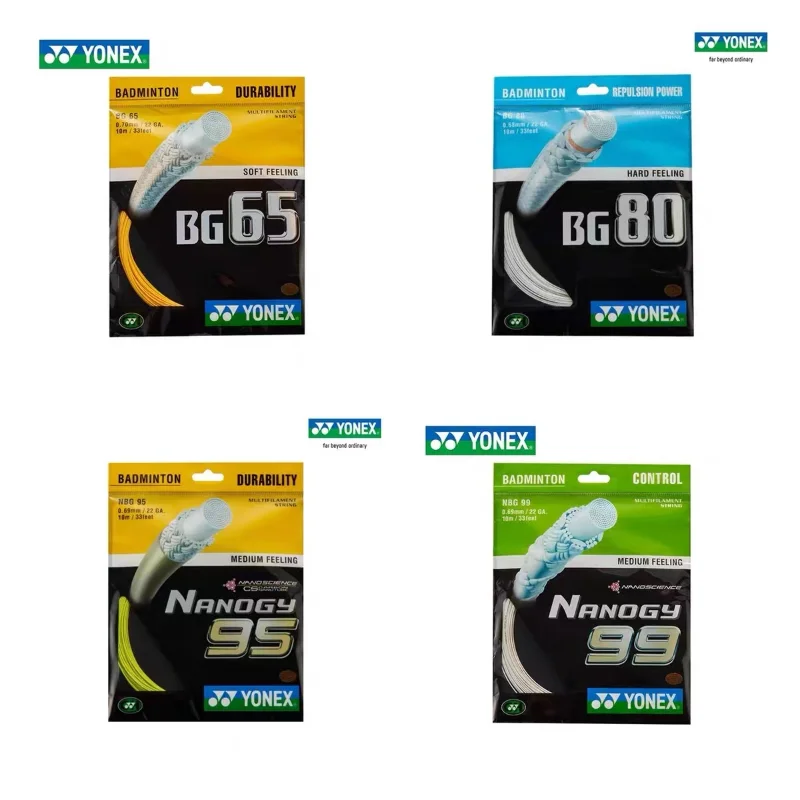 YONEX Badminton Racket String YY BG66 BG80-POWER Bg65 BG-65Ti BG99 NBG95 Endurance High Elastic Professional Training Competition