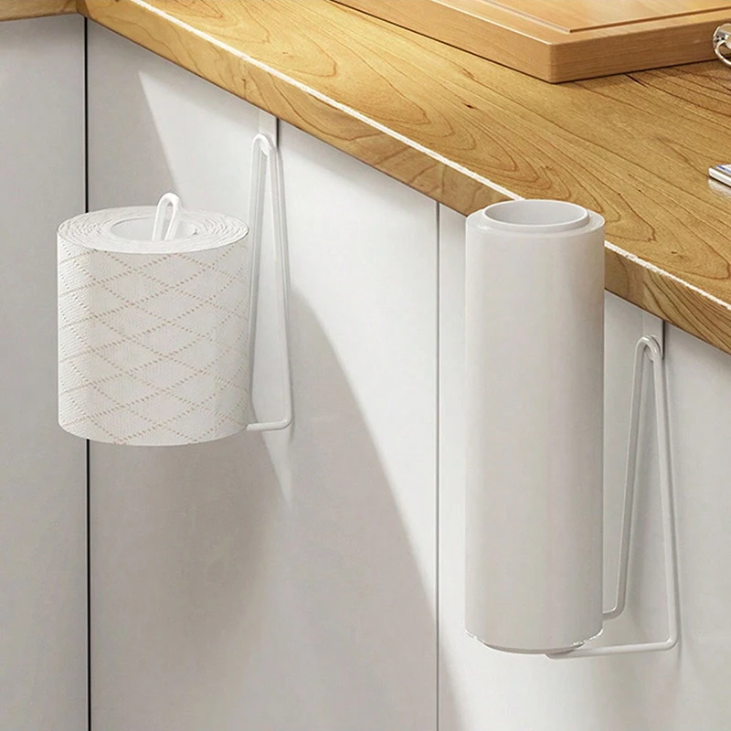Stainless Toilet Roll Paper Holder Organizer Wall Mount Storage Stand Kitchen Bathroom No Drill Tissue Towel Dispenser