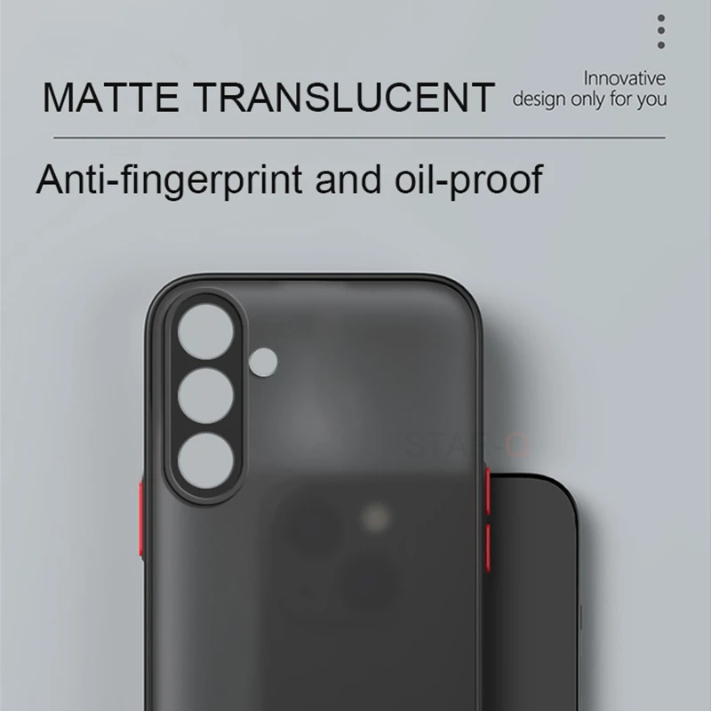 Matte Translucent Silicone Hard Case - Sleek & Protective Back Cover