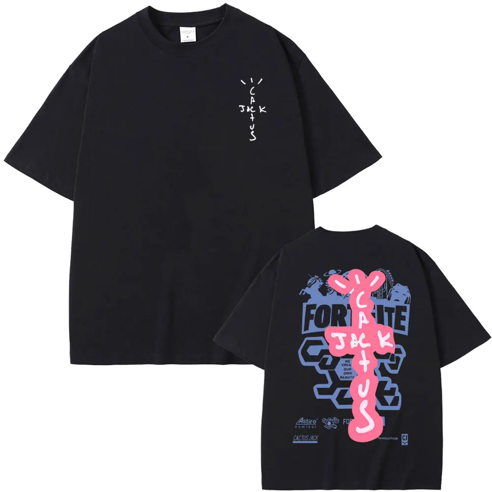 

Hip Hop Limited Edition Cactus Jack Tshirt Short Sleeve Male Cozy Casual Oversized T-shirts Men Women Fashion Trend Streetwear