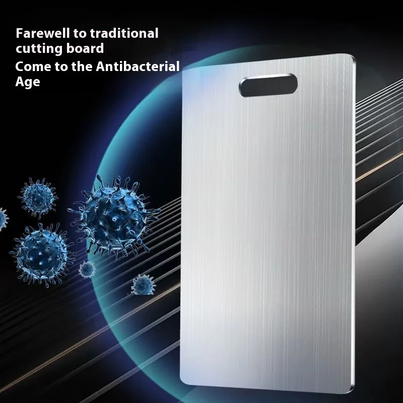 23X34cm Thickening Anti-mold Cutting Board Non Slip Double-Sided Easy To Clear Stainless Steel Metal Cutting Board for Kitchen