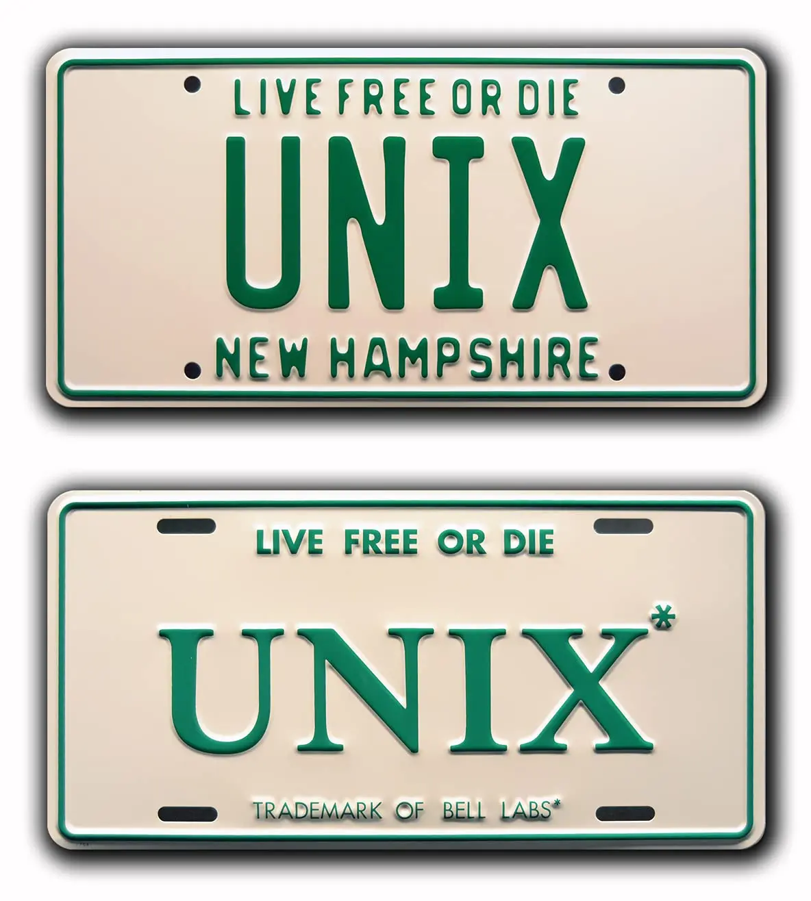 

Unix | Bill Shannon + Stettner | Metal Stamped License Plates -License Plate License Plate Frames Car Decor License Plate