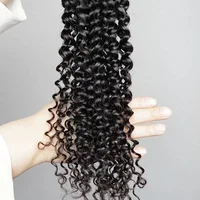Extensions de cheveux 100% humains pour tressage, lot de 1, caution Curly Black, Indian Remy, Boho Braiding, Bobbi 6