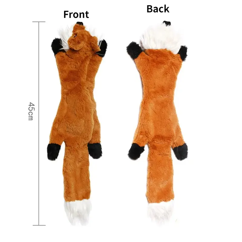 Funny Simulated Animal No Stuffing Dog Toy with Squeakers Durable Stuffingless Plush Squeaky Dog Chew Toy Crinkle Pet Squeak Toy - Image 16
