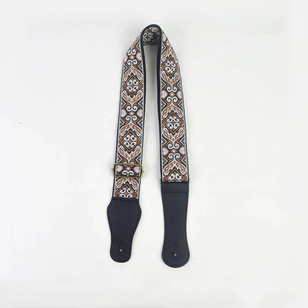 Embroidered Ethnic Style Adjustable Guitar Strap