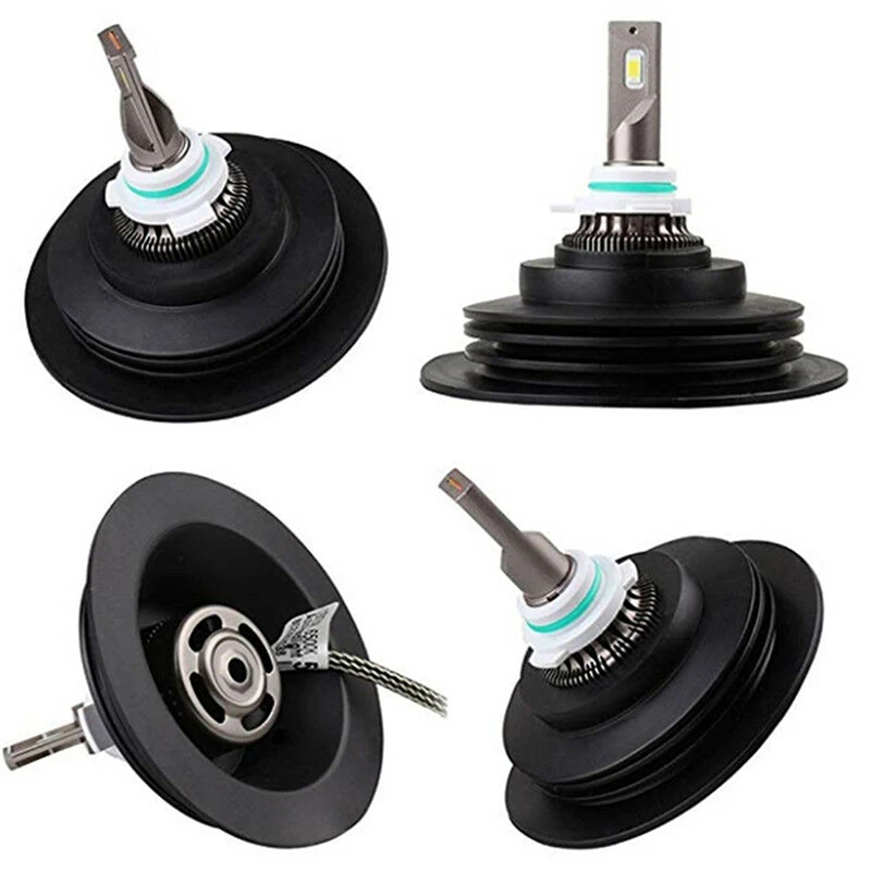 Headlight Dust Cover 1PC Soft Rubber Dust Cover For Car Auto Headlight Universal LED Light Seal Cap Car LED Headlight Bulb Waterproof Dust Cover