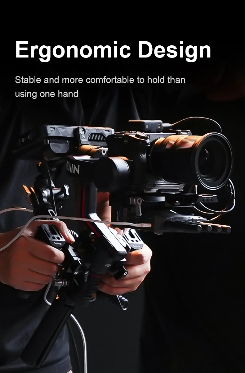Description Picture 3 of itemSelens Handheld Gimbal Stabilizer Selfie Tripod Hold With Both hands Stable and Efficient Dual Handgrip Photography Accessories