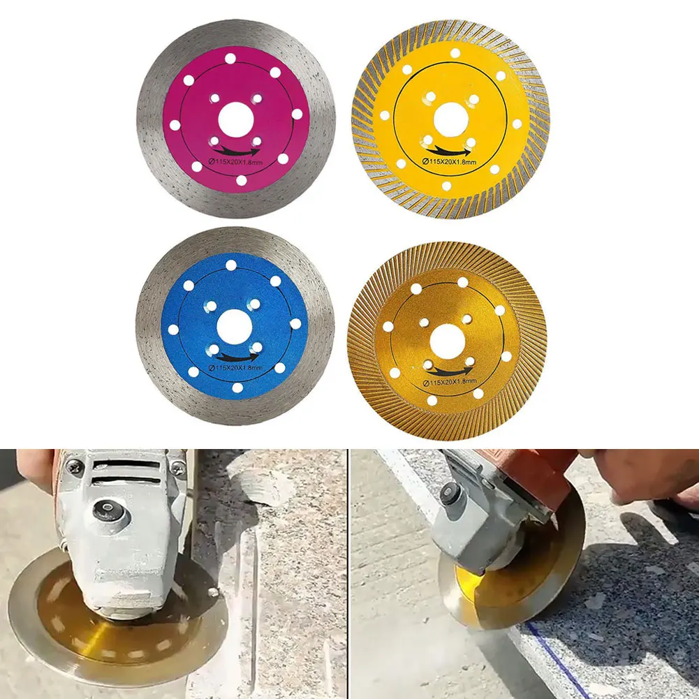 

Diamond Saw Blade Disc 115mm Turbo Diamond Circular Saw Blade Cutting Disc For Granite Marble Tiles Equipment Power Tools