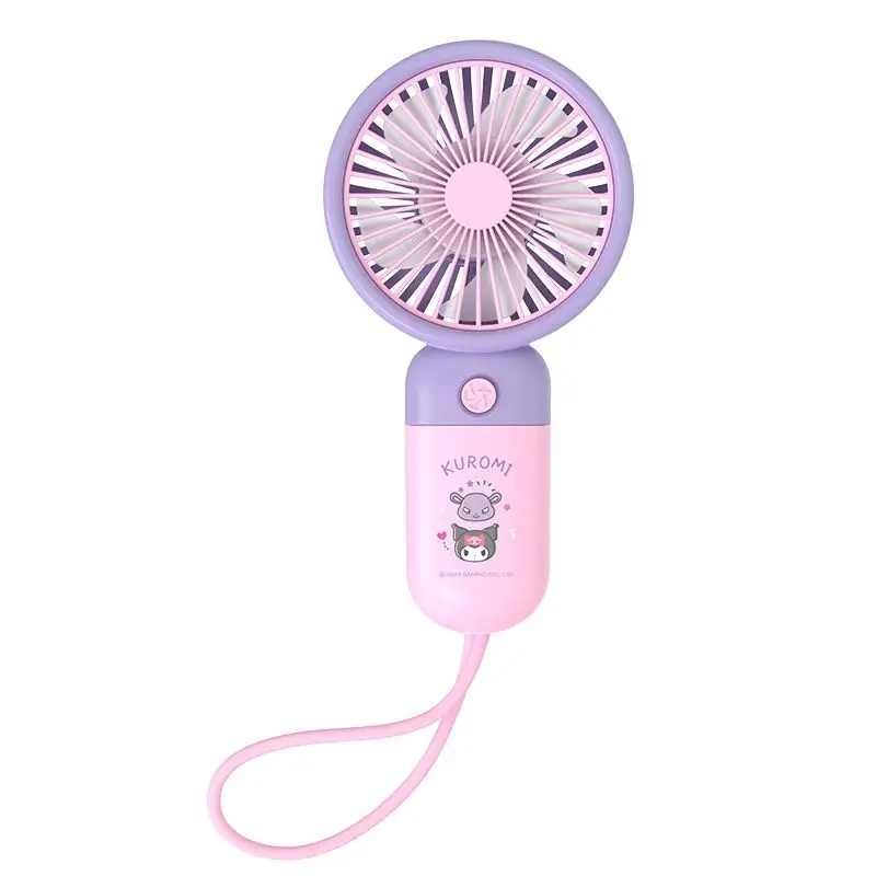 Sanrio Handheld Kuromi Summer Outdoor Small Fan Portable Small Rechargeable Cinnamoroll Handheld Cute Mini Student Fan High Wind