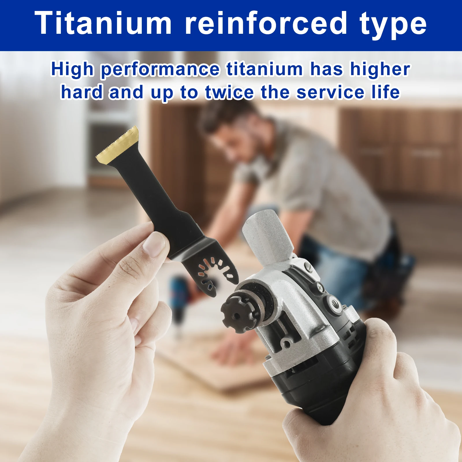 3/5Pcs Oscillating Saw Blades Titanium Multitool Blades for Wood Plastics Metal Quick Release Multi Tool Saw Blade Cutting Tools