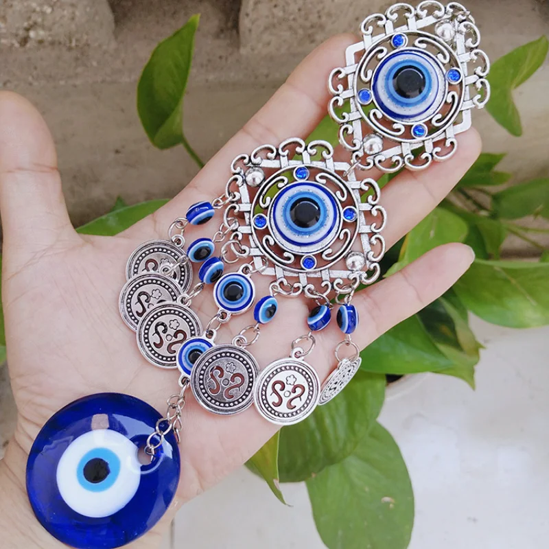 Blaues Türkisches Amulett. Fatimas Auge. Nazar Aus Glas