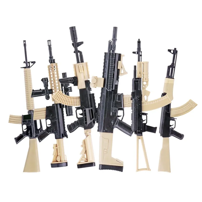 8Pcs Set 1/6 Scale Weapons Rifle Guns For 12" Action Figures AK74 AK47 M16 M134 