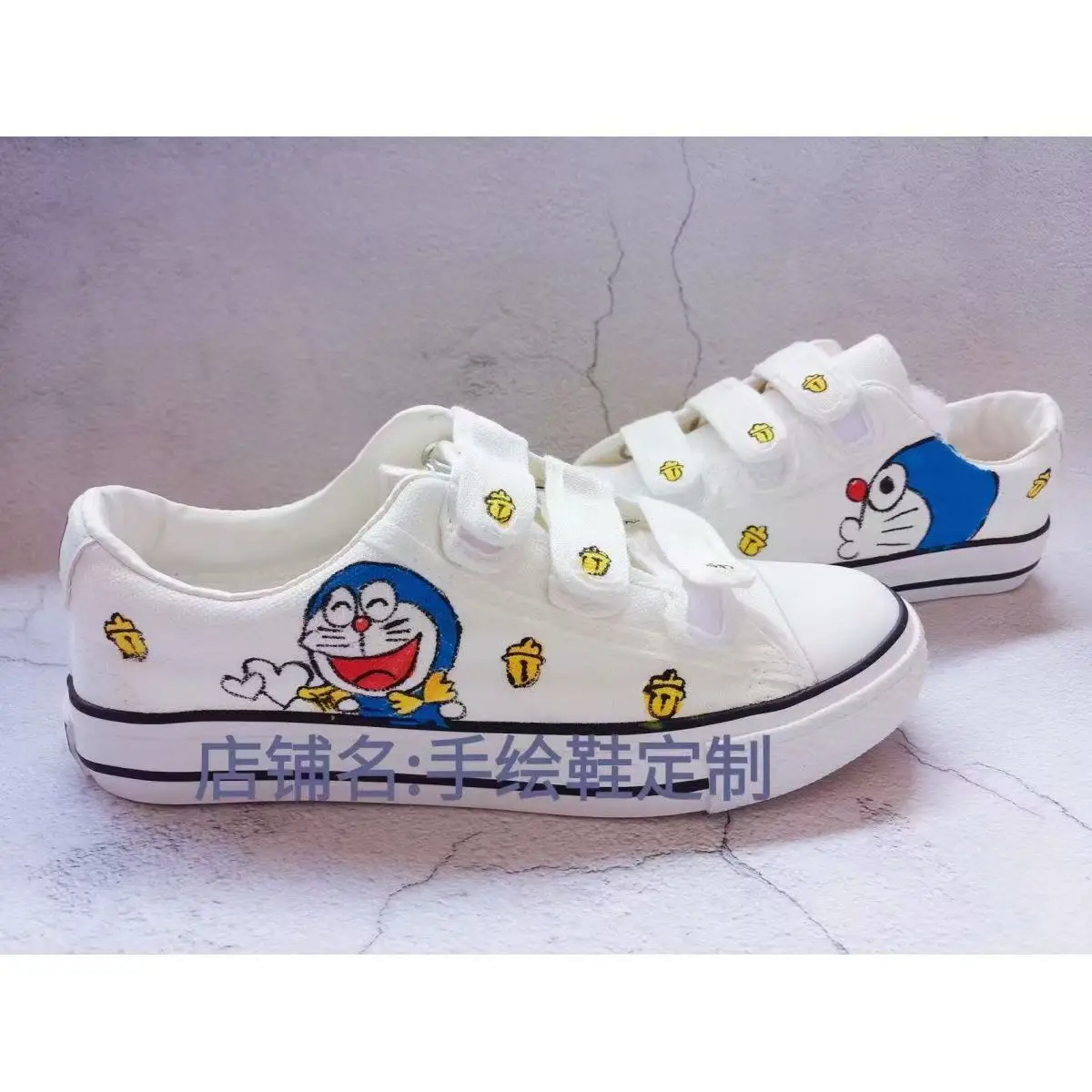 Doraemon 2025 spring autumn Children's Canvas Student Versatile women White Casual Breathable Boys And Girls' children shoes 3