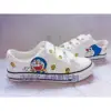 Doraemon 2025 spring autumn Children's Canvas Student Versatile women White Casual Breathable Boys And Girls' children shoes 3