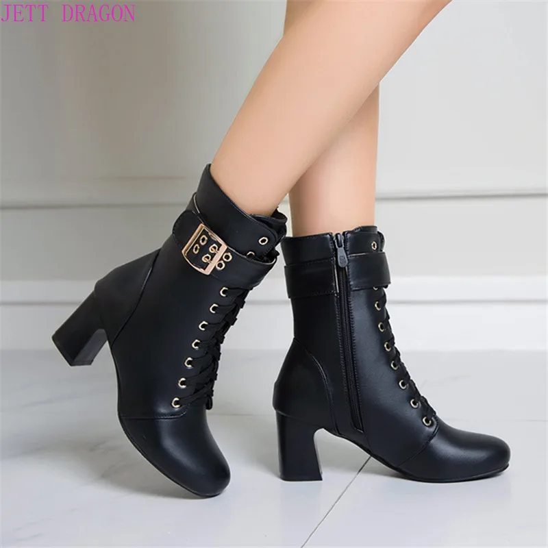 Botas Goticas Botas Negras Con Estoperoles Botas De Otoño Para