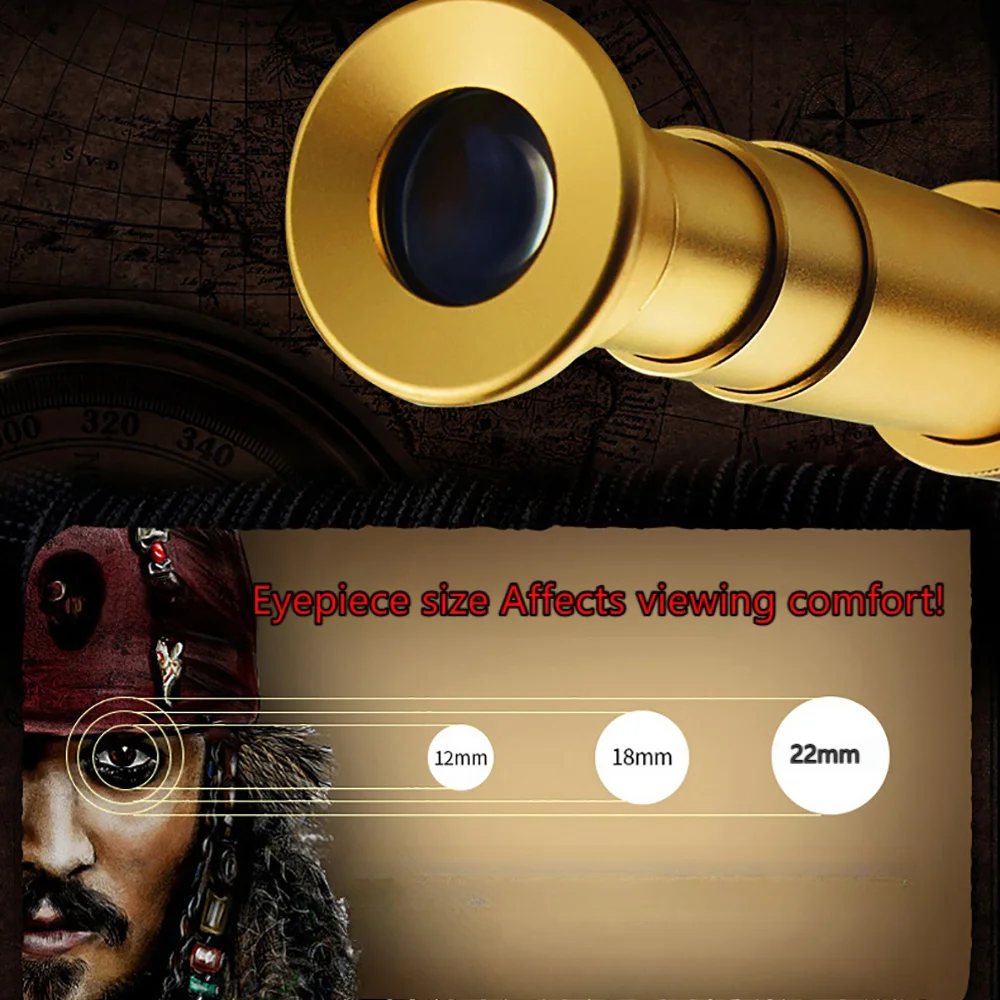 Outdoor High-Power Portable 30×40mm Retro Pirate Monoculars Telescope for Adults Kids Bird Watching Hunting Camping Hiking 6