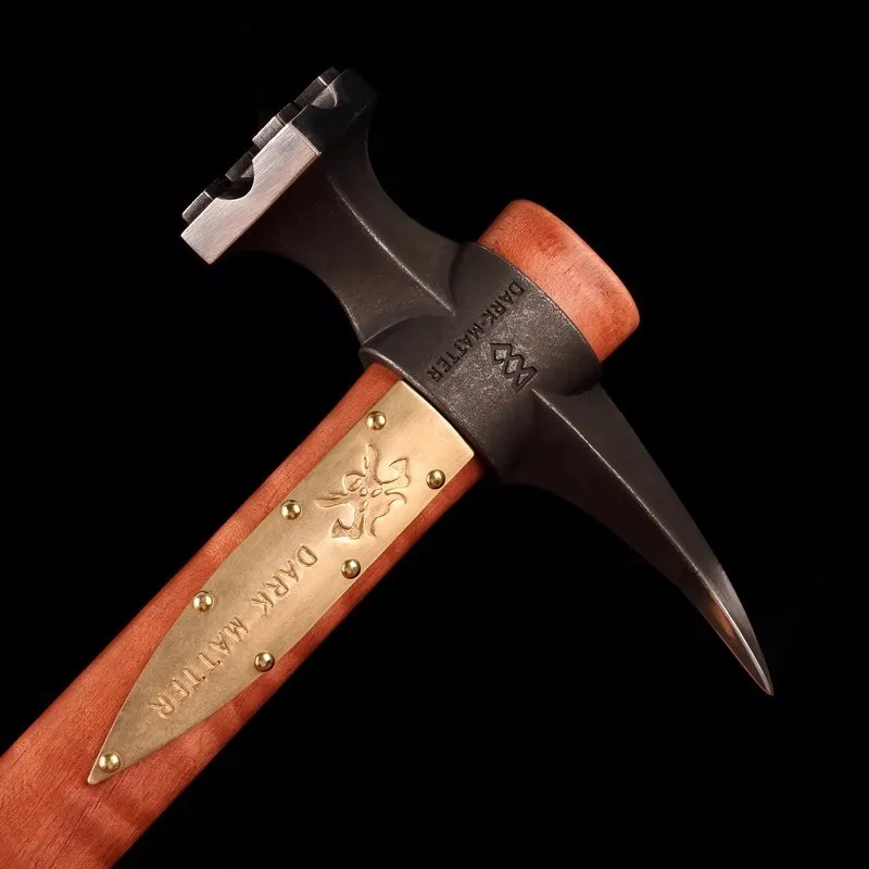 High Quality European Armor-Breaking Hammer Medieval French War Hammer Outdoor Camping Skd11 Material Decorative Ornament Hammer 2