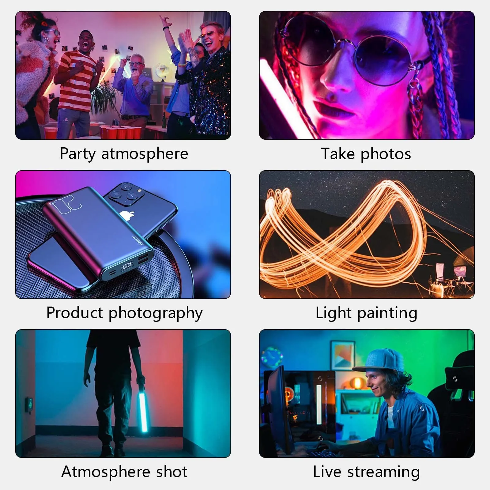 LED Fill Light Portable RGB Magnetic Photography Lighting Handheld Vlog For YouTube Video