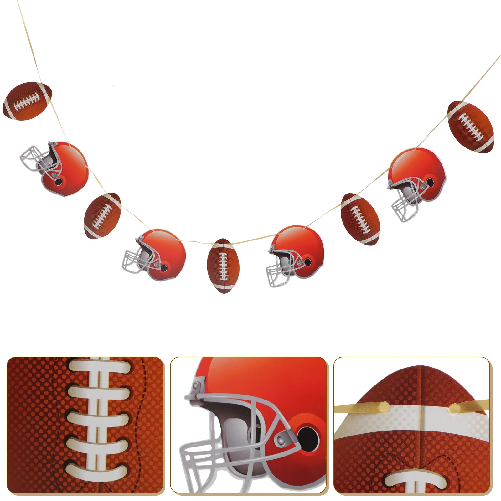 

Baseball Rugby Banner Flags Football Theme Party Decorations Paper Game Day Supplies