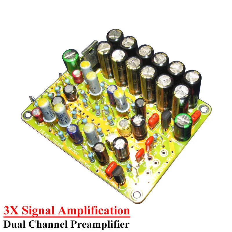 

3X Signal Amplification Dual Channel Preamplifier Direct Coupled Amplifier Circuit Low Distortion for CD Player Decoder Computer