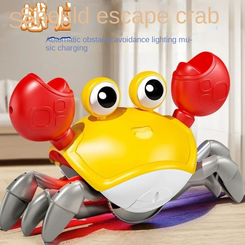 

Charging Automatic Induction Escape Crab Luminous Music Male and Female Simulation Crawling Street Stall Hot Selling Toys