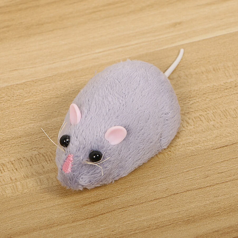 Mini Remote Mouse Prank Toys with Cheese Controller Realistic Filling Animal Plush Mouse Interactive Cat Halloween Toy remote control pet toys