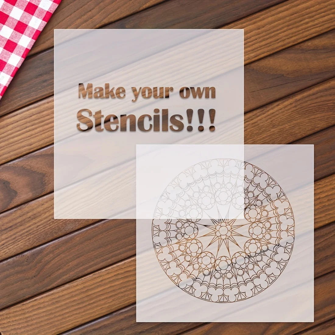 20 Pieces 6 mil 12 x 12 inch Blank Stencil Transparent Material Mylar Template Sheets for Stencils plastic sheet