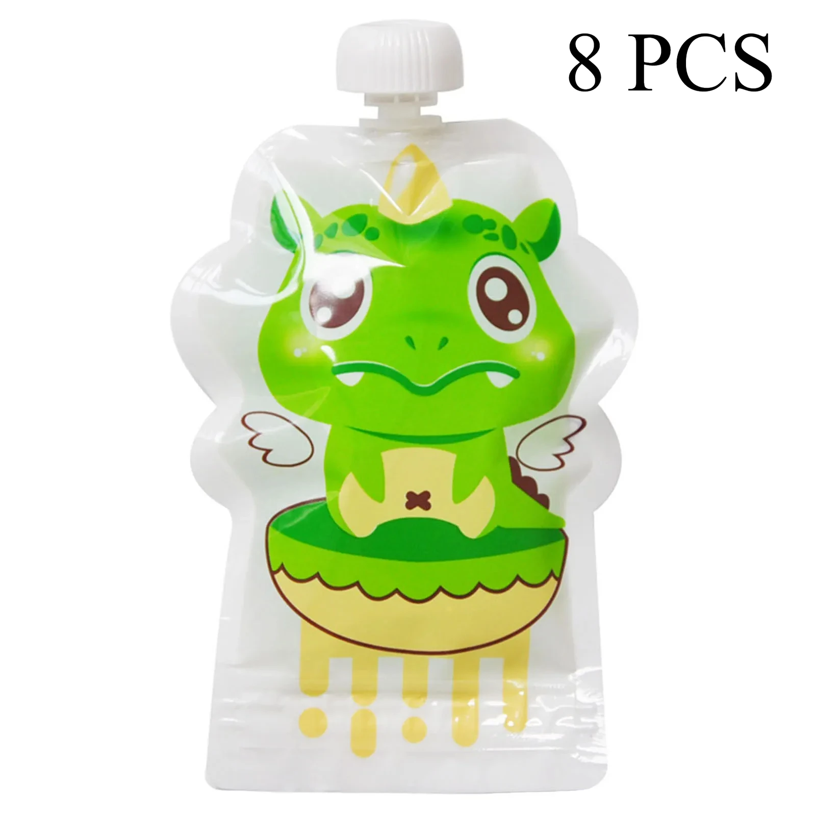 8pcs Baby Complementary Food Bags Reusable 150ml Homemade Fruit Puree Pouches Sealed Random Refillable Screw Cover for Outdoor baby food storage containers food pouch