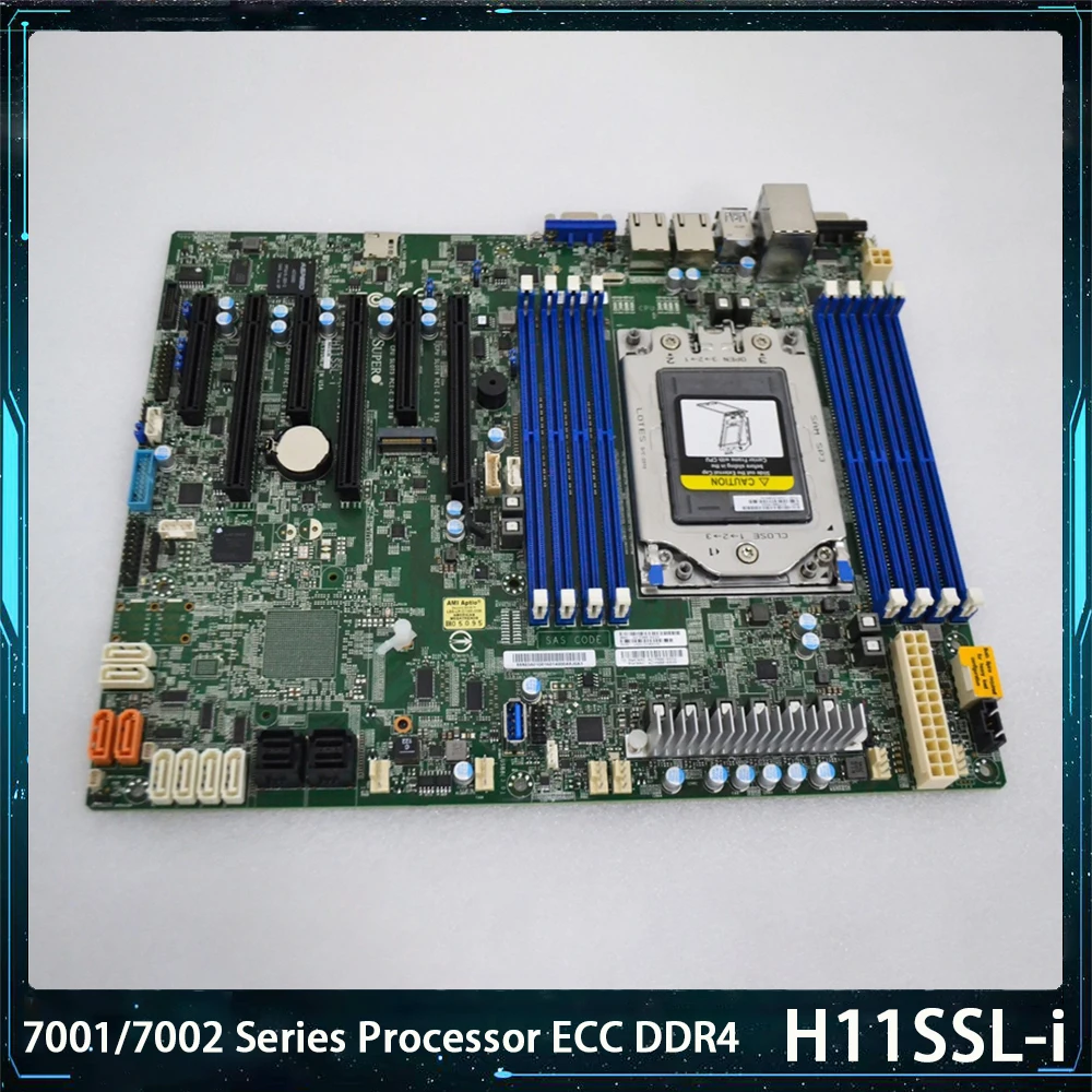 

H11SSL-i Motherboard For Supermicro EPYC 7001/7002 Series Processor ECC DDR4 16xSATA3 ATX Dual Gigabit Ethernet LAN Ports