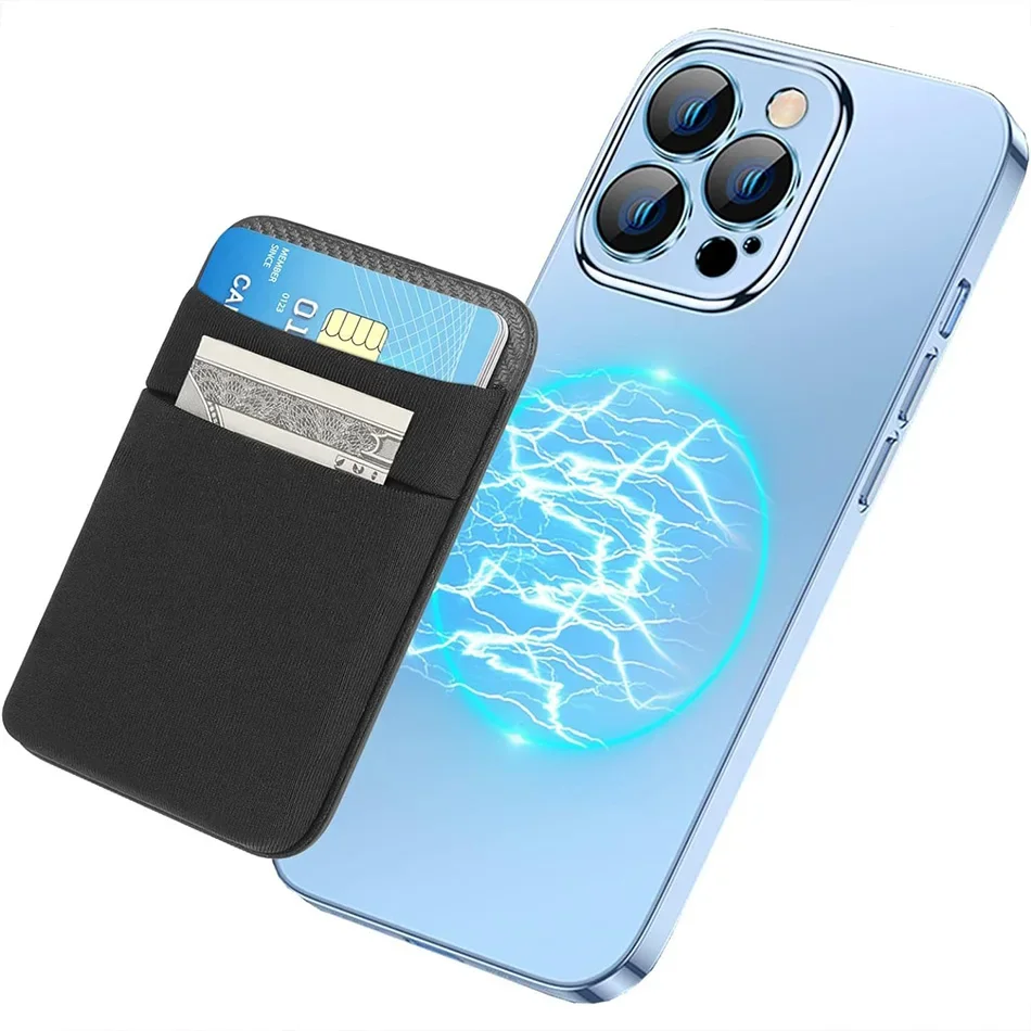Magsafe Card Holder Wallets Purse for IPhone 16 Magnetic Credit Cardholder Money Bag Men Women Anti-drop Card Sticker Samsung