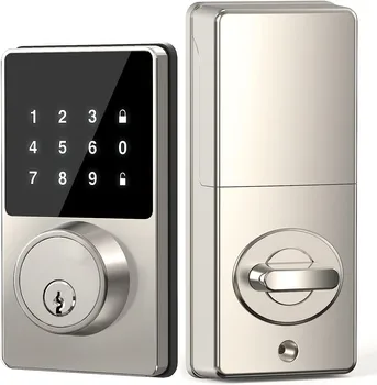 Smart Lock with password, Keyless Entry Door Lock with Touchscreen Keypads, Easy to Install, App Unlock, 50 User Codes 1