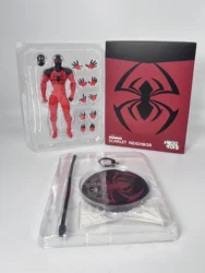 Spider - Man Fully Articulated Action Figure with Accessories, Black and Red Edition - 15.5cm (Color box)
