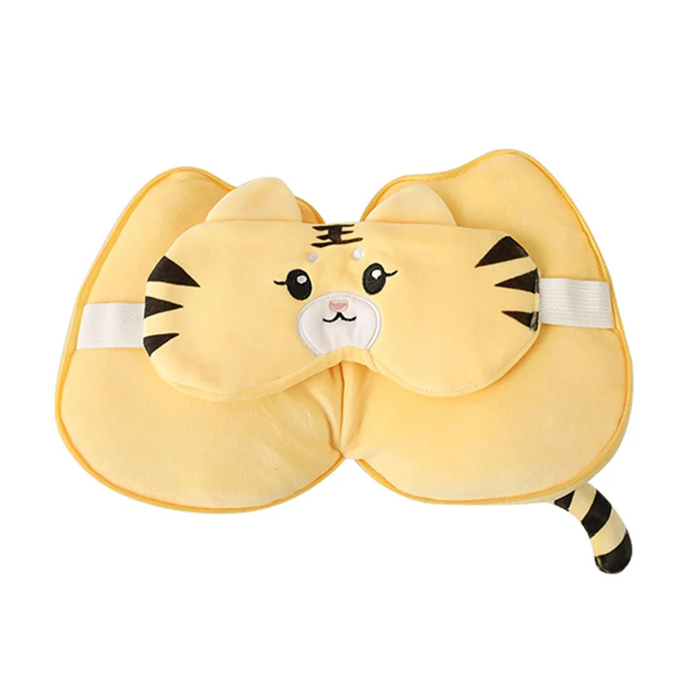 

Blindfolds for Kids Eye Mask Neck Pillow Travel Animal Plush Airplane Essentials Toddler