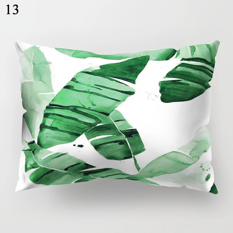 30x50cm Tropical Leaf Monstera Cushion Cover Polyester Throw Pillows Case Sofa Home Decorative Green Plants Print Pillowcase