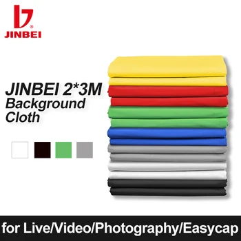 JINBEI-2x3M 사진 배경 천 부드러운 녹색 스크린 크로마키 배경 천 사진 스튜디오 비디오 초상화 배경지 소품 포토존