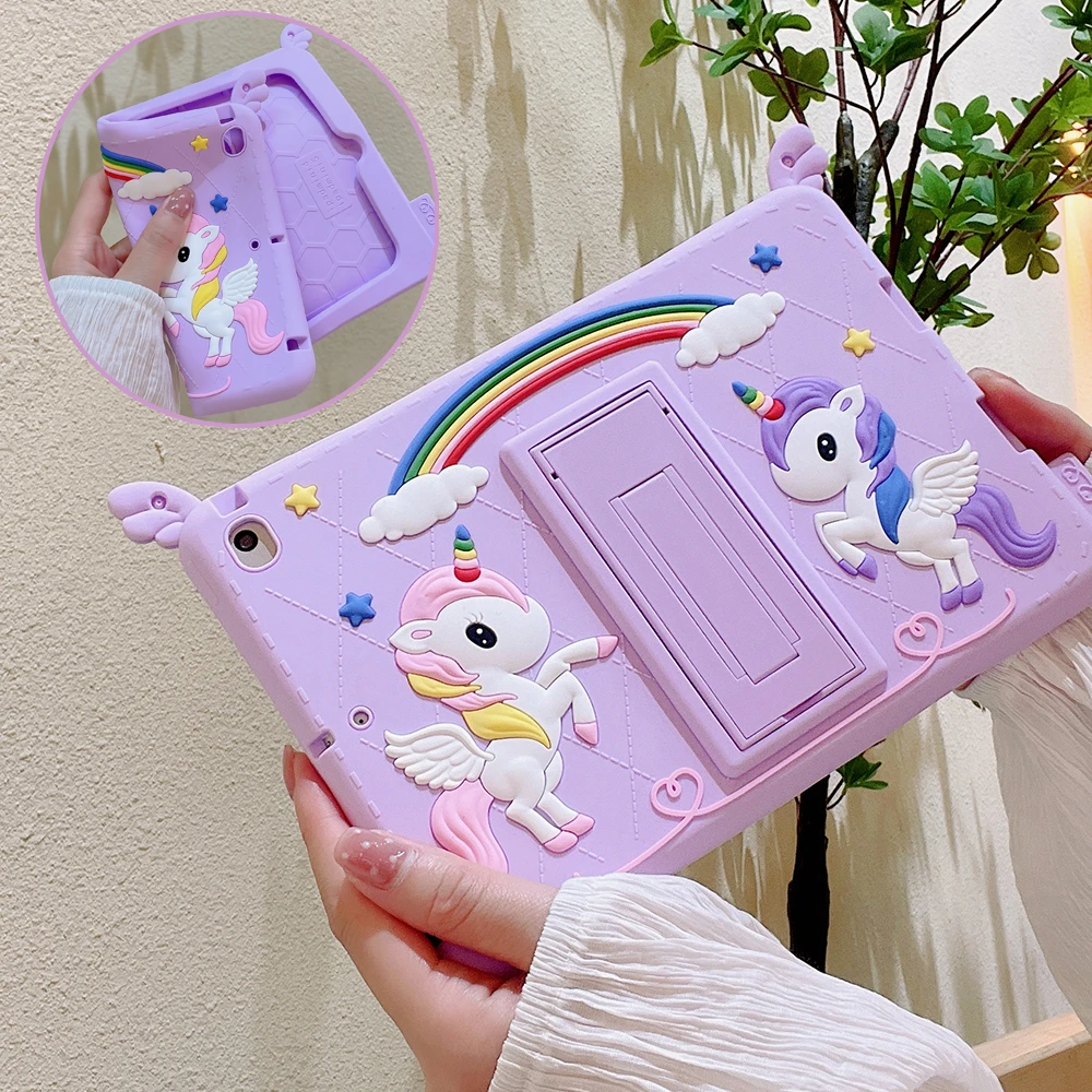2022 3d Unicorn Soft Ipad Case For Ipad 9th 8th 7th Generation Case Kids Girls For Ipad Air5