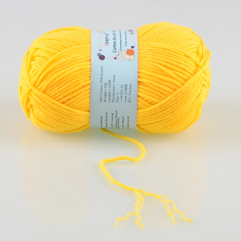 TPRPYN 1Pc 50g Crocheting Milk Cotton Yarn for hand knitting Acrylic Crochet yarn Fingering sock yarn to knit DIY Amigurumi line 2
