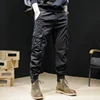 Y2k Harem Men's Cargo Pants Navy Street Vintage Stretch Nylon Slacks Regular Fit Korean Style Joggers Harajuku Trousers for Men 2