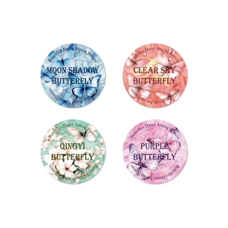 1Roll Scrapbooking PET Tape Butterfly Dance Handbook Supplies Collage  Supplies material Round tape Adhesives cut 60mm*2m 4