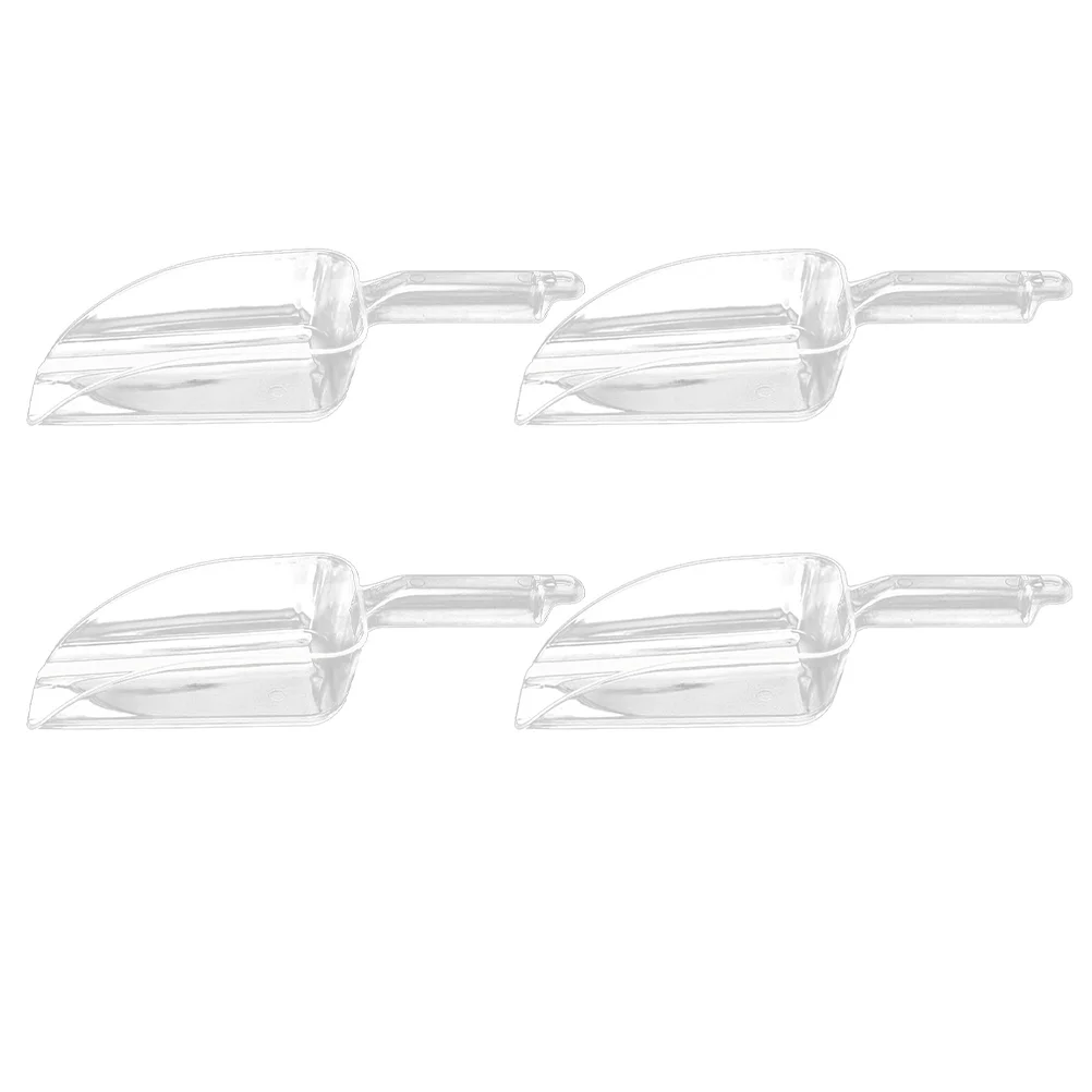

4 Pcs Flour Spoon Popcorn Stainless Steel Ice Scoop Fry Bagger Scooper Plastic Creative