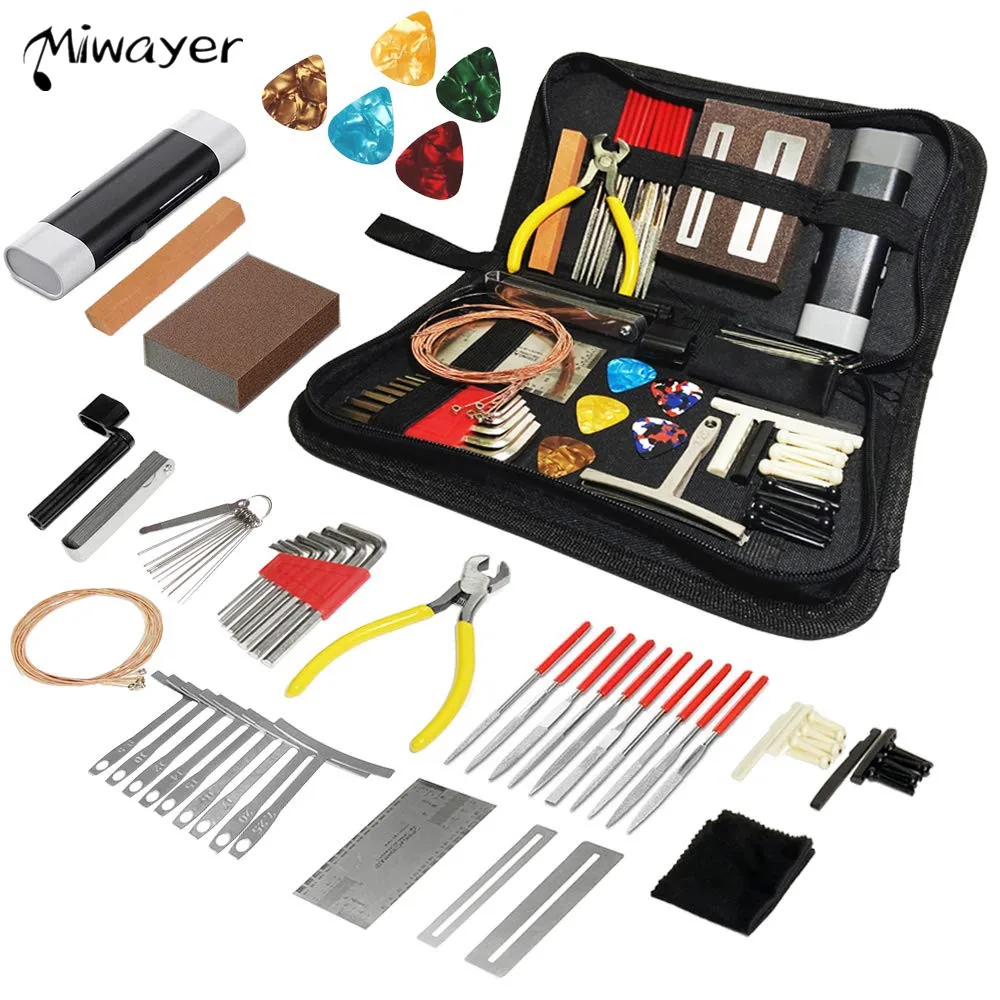 Comprehensive 25-Piece Guitar Maintenance Tool Kit with Carrying Case – Ideal Gift for Music Lovers and String Instrument Enthusiasts