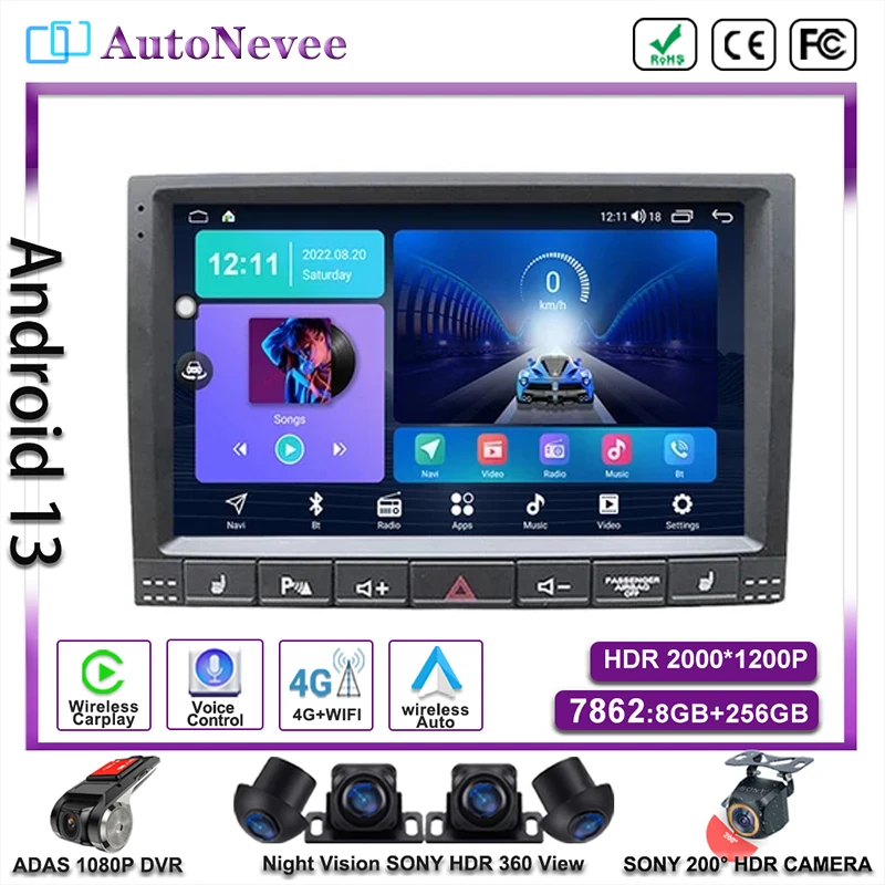 

Autoradio Android 13 For Volkswagen VW Touareg 2002 - 2012 Stereo Multimedia Screen Carplay Car Player GPS Video Navigation