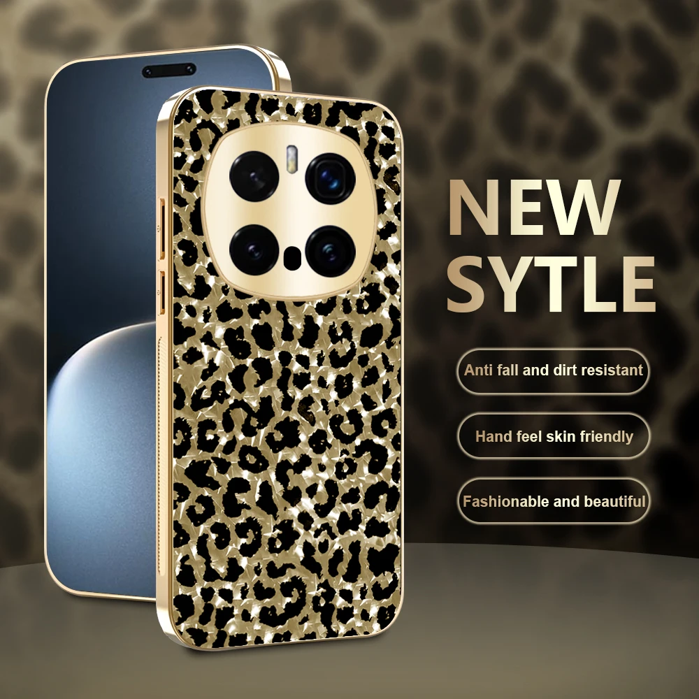 Luxury Gold Leopard Print Glitter Hard Phone Case