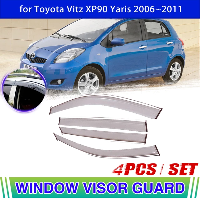 Window Visor For Toyota Vitz Xp90 Yaris Daihatsu Charade 2006~2011 Vent  Awning Sun Rain Smoke Guard Cover Deflector Accessorie - Car Stickers -  AliExpress