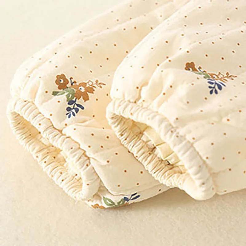 Autumn Baby Girls Silk Wadding Rompers