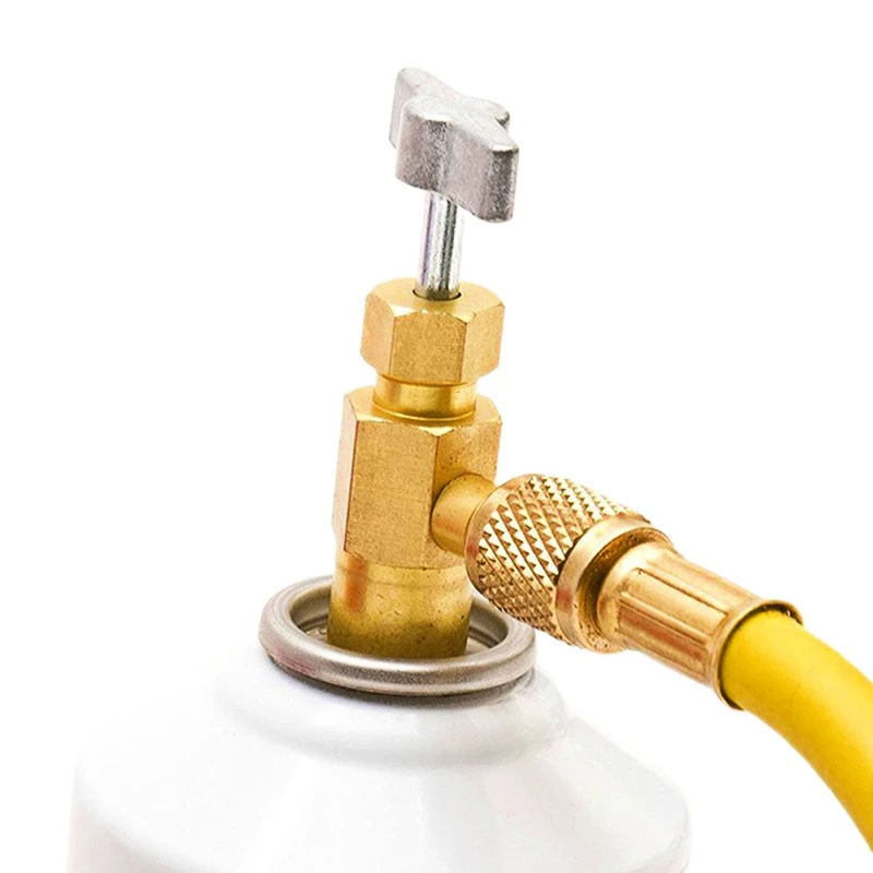 Refrigerant Can Opener 1/4 Thread Adapter for Car Air Conditioner